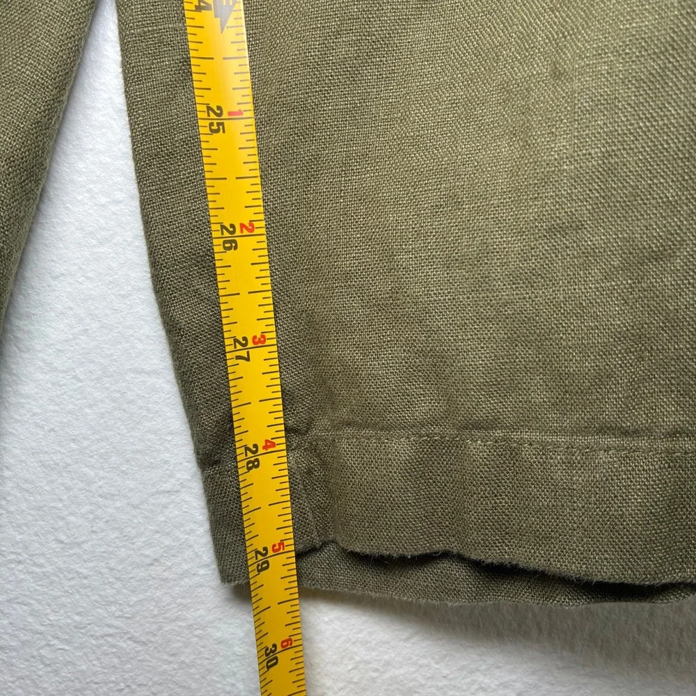Cotton On Linen Cargo Pants Women Small Olive Green Utility Minimalist Gorpcore